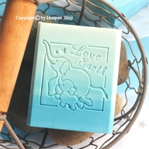 (HP2050) 5x5 parent-child small elephant love earth English words exquisite acrylic soap stamp