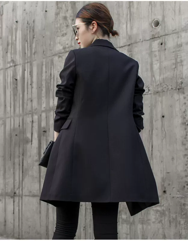 Blazer phụ nữ 2021 tính khí đi làm Phiên bản Hàn Quốc của phụ nữ mỏng và mỏng tính khí áo cánh phụ nữ dài vừa phải phù hợp với phụ nữ - Business Suit