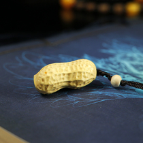 Boxwood carving simulation peanut handle mobile phone U disk key pendant Wedding supplies handicraft ornaments