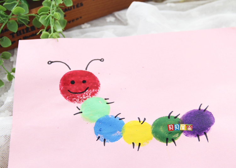 儿童绘画海绵刷套装 海绵印章diy画刷幼儿园美术材料涂鸦工具笔刷