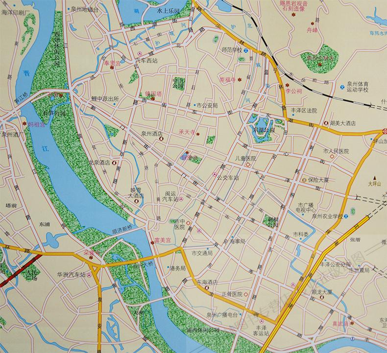 2017全新版【精装双面版】福州市地图挂图  福建省地图挂图 约1.