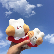 Korean ins cute small fresh mini plush pendant Cartoon cartoon bag pendant girl heart doll