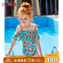 Girl Swimsuit 2023 New Summer Clothing Children Conjoined Swimsuit Great Child Sun Protection Princess Swimsuit Foreign Air Swimming Dress