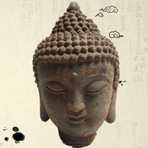 Iron Buddha statue Buddha head Iron Bodhisattva statue bag old pulp bag true embroidered antique Miscellaneous antique collectibles Sakyamuni