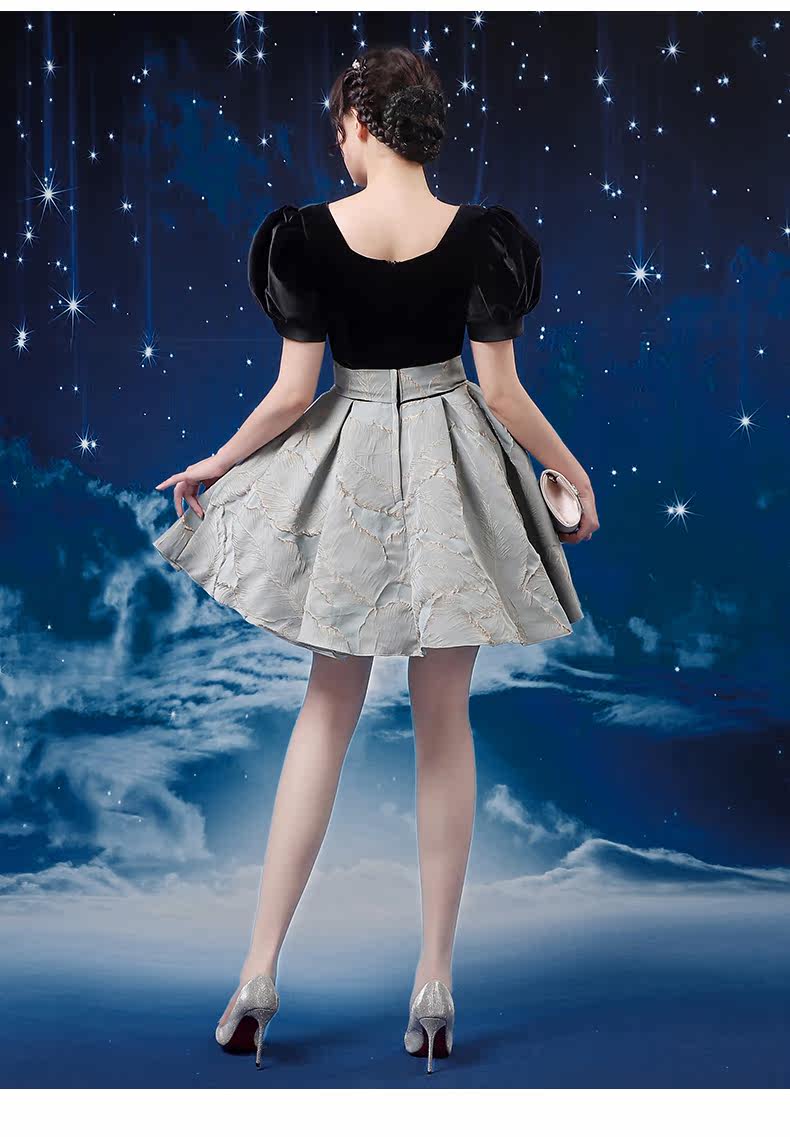 现代舞蹈服装短裙新款青春演出服蓬蓬裙时尚短款芭蕾舞开场舞表演