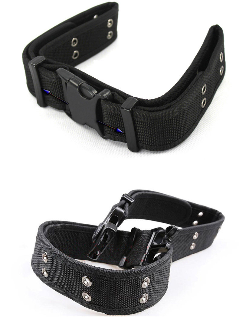 保安腰带 黑色帆布腰带 迷彩服腰带 保安外腰带 保安训练腰带