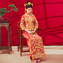 Xiuhe clothing bride 2021 New Chinese dress wedding dress dress ancient slim slim Chinese style dragon and phoenix gown