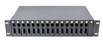 Two U 16-slot small card type fiber optic transceiver rack 19 inches