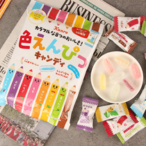 Japan imported KANRO ganle pencil candy 8 flavor childrens love candy fruit snack hard candy Net red candy