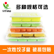 Dumpling box Disposable plastic takeaway multi-grid tray steamed dumplings frozen raw water dumplings wonton fast food packing box with lid