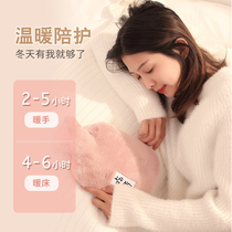 Hot Water Bag Water Injection Cartoon Plush Cute Mesh Red Warm Belly Small anti-explosion Irrigation Warm Hand Bag Warm Waist Schoolgirl