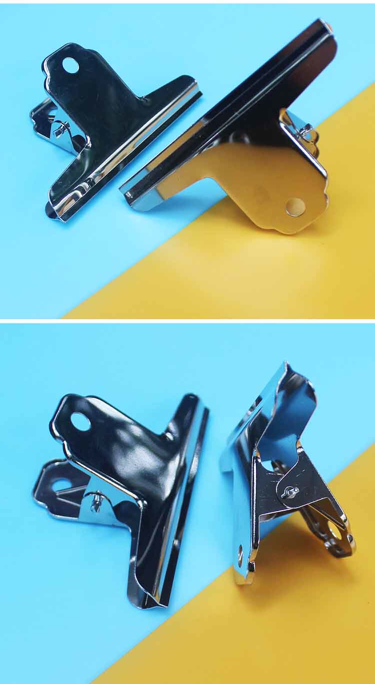 山形票夹金属大号钢夹子票据夹送货单收据发票收纳夹试卷夹铁夹子