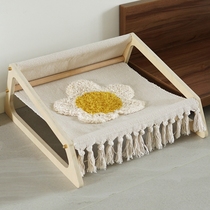 High Face Value Chicken Egg Flower Blanket Handwoven Wooden Hammock All Season Universal Removable Wash Cat Nest Pet Household Goods