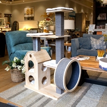 High Face Value Pet Home Solid Wood Cat Nest Climbing Jumping Bench Silent Runner Treadmill Luxury Multifunction Cat Climbing