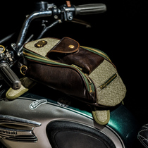 Fulu garage retro universal magnet fuel tank bag Pepper salt leather Harley Indian motorcycle quick unpacking