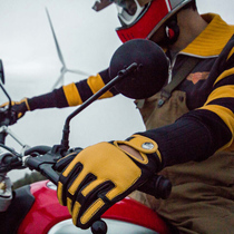 Fulu garage summer climbing scrambler retro deerskin motorcycle leather breathable full-finger riding gloves