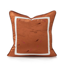 (Full edge) Model room pillow waist pillow orange modern simple pillow cushion sofa large backrest light luxury square pillow