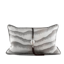 (Full edge) new Chinese sofa pillow cushion containing core model room bedroom bed waist back cover light luxury waist pillow