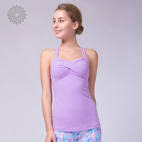 easyoga La veda new women's professional yoga wear foldover vest