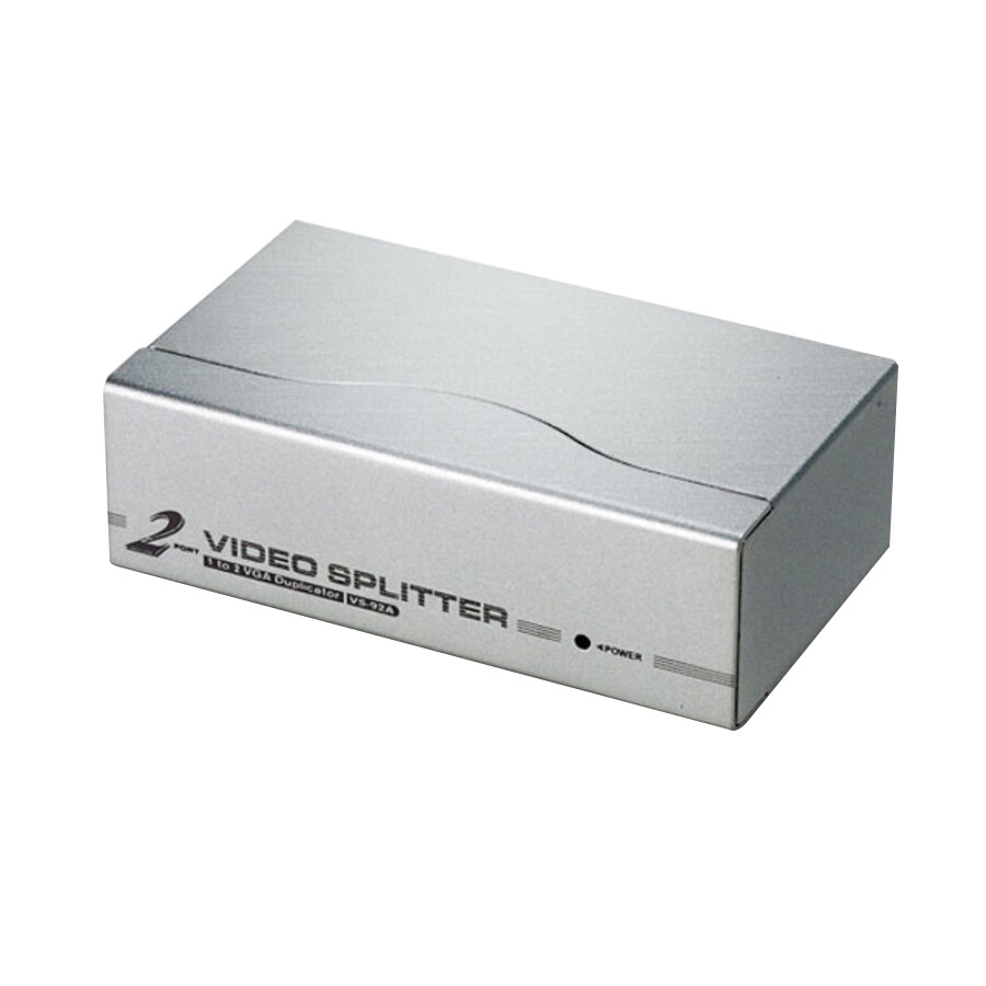 aten hongzheng vs92a 2-port video splitter 350mhz 65m iron shell one point two split screen