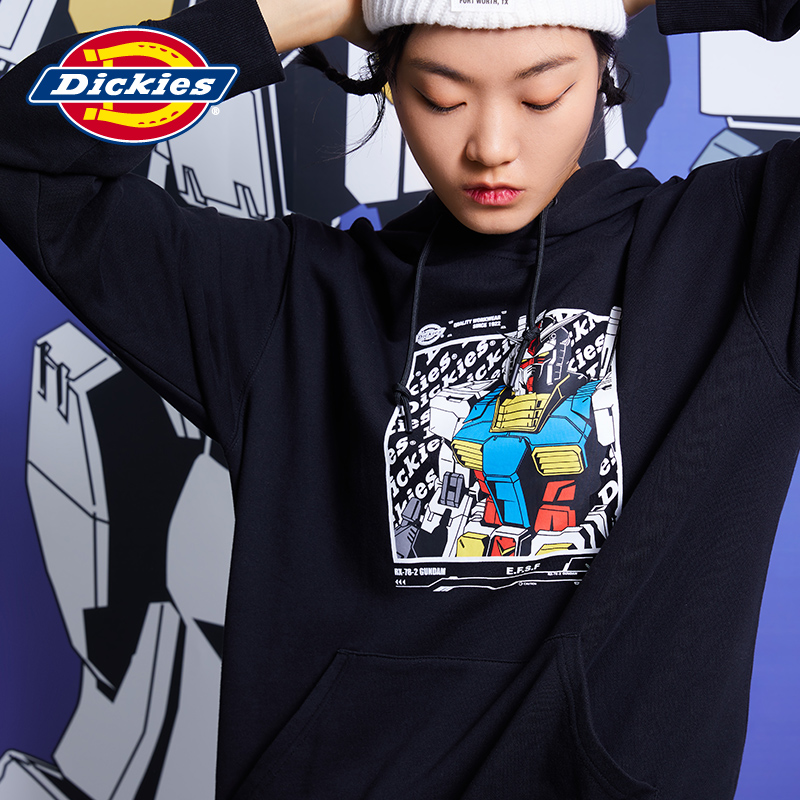 dickies高达联名情侣款卫衣秋新品连帽上衣女dk008470