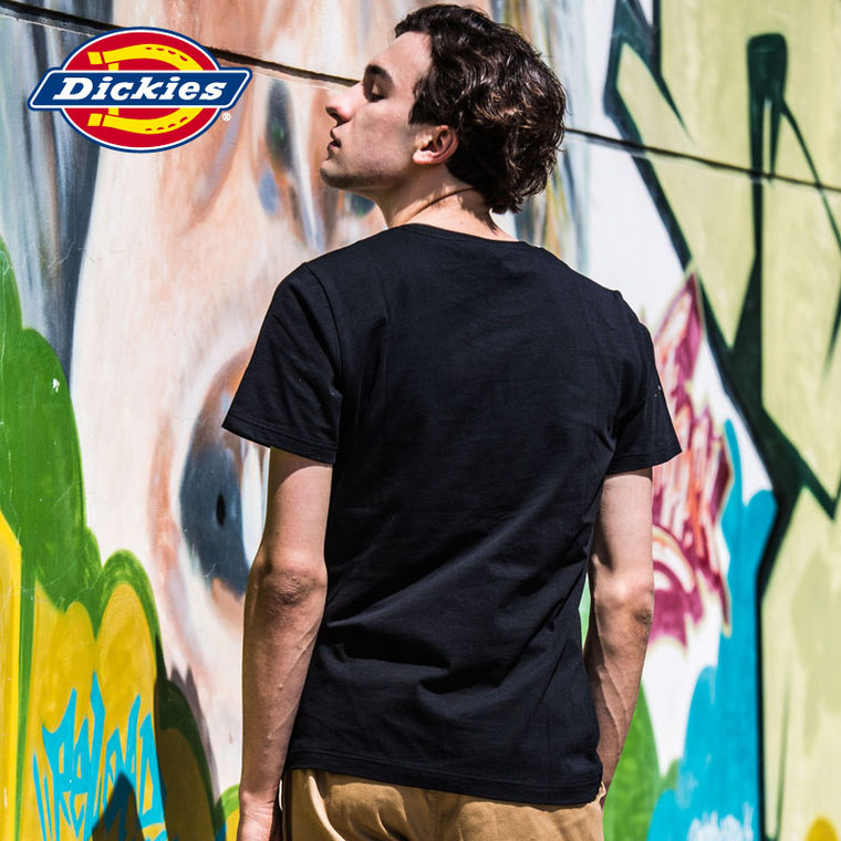 Dickies2015新款夏天男士短袖t恤衫 全棉字母印花TEE黑152M30EC12