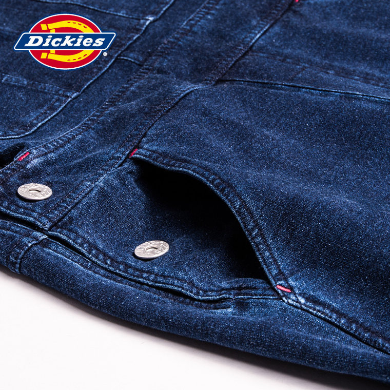 Dickies15秋季新款女装靛蓝色毛圈布背带裤153W30WD31