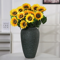 Simulation Sun Flower Sunflower Single Long Pole Bouquet Storefront Mall Wedding school Indoor home floor decoration