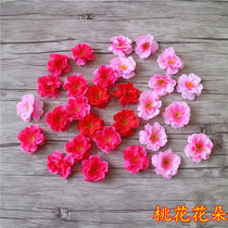 Simulation peach blossom cherry blossom plum blossom rose flower petals Flower Branch shooting props wedding landscape headgear fake flower diy