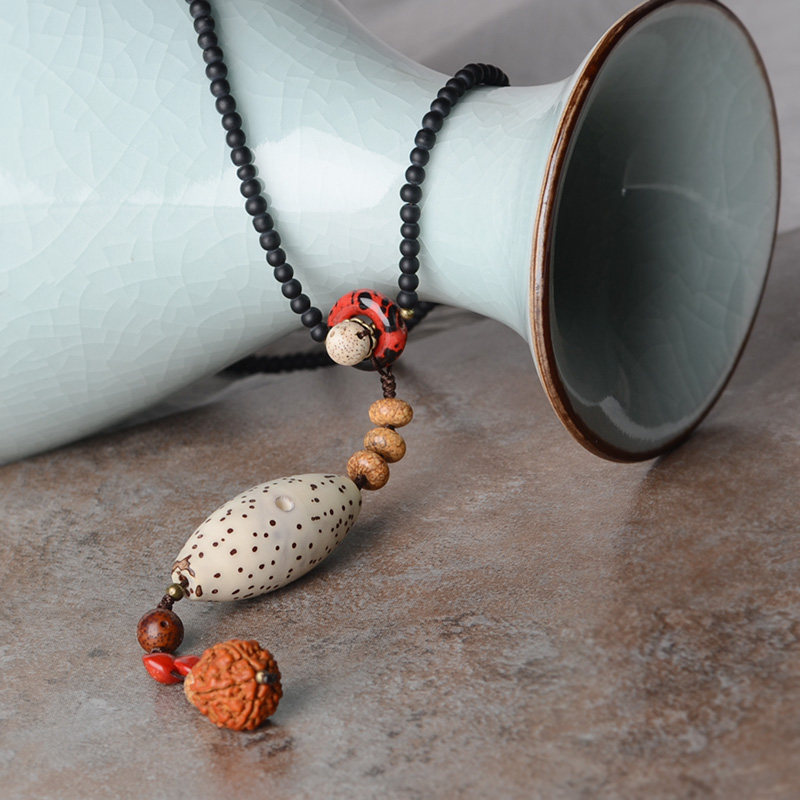 古树千藤毛衣链菩提吊坠民族风长项链原创百搭配饰饰品首饰挂件女