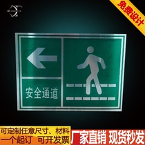 Safe passage 30x40 Safety warning signs Evacuation Escape channel Fire ID cards Safety signage signage