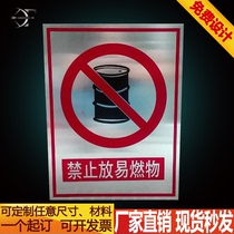 Ban on the release of inflammable substances 30x40 Safety warning signs Safety sign cards Dangerous goods fire marking plates aluminium plates
