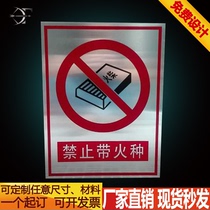 Forbidden with fire species 30x40cm security warning signs Safety Flag Fire Fire Reminder Cards Fire ID cards