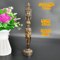 Tantric instruments Nepal pure handmade iron gilt Puba King Kong prick demon pestle length 31cm