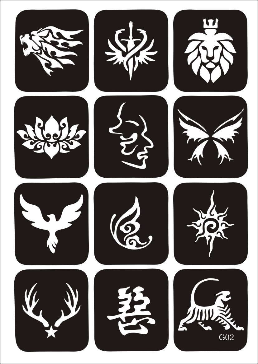 纹身贴男女用印度海娜膏艺术小模板图案