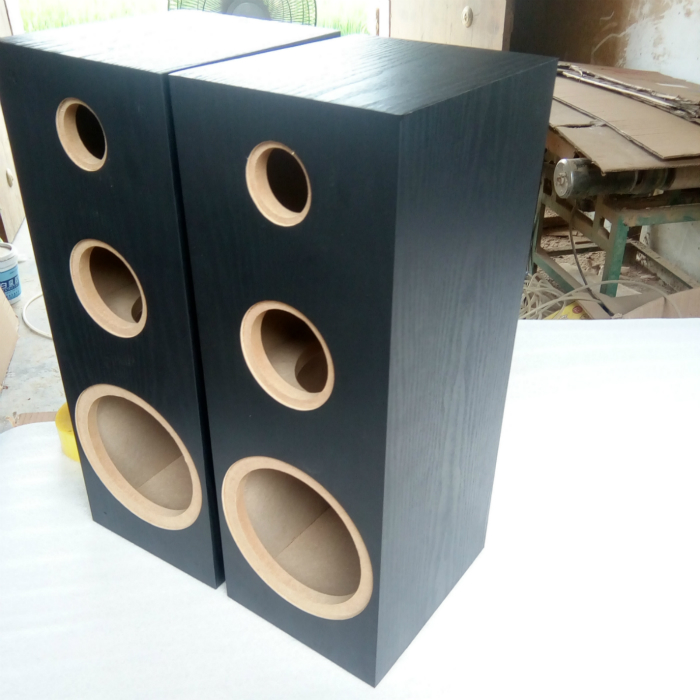 Double 6 5 Inch Bass Three Way Wooden Speaker Vertical Diy Sound