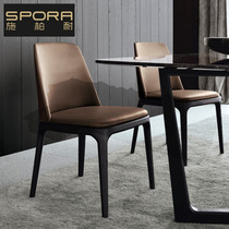 Solid wood cafe dining chair backrest armchair leisure chair Hotel model room Designer home