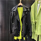 ເສື້ອຫນັງຫນັງສີດໍາຍາວກາງສໍາລັບແມ່ຍິງ 2024 ສະບັບພາສາເກົາຫຼີພາກຮຽນ spring ແລະດູໃບໄມ້ລົ່ນໃຫມ່ chic ວ່າງ PU ຫນັງ jacket zipper jacket ຫນັງ