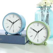 Hantime Fashion Metal Night Alarm Bedroom Students use silent watch tabletop children girl clock HA04