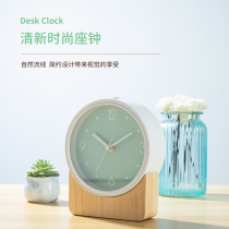 Hanfashi creative night light solid wood decoration bell room light luxury silent clock bedroom bed head of HD 79