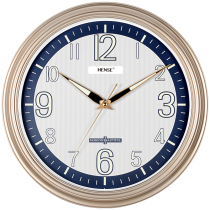 Modern creative wall clock living room home decoration simple clock imitation wood grain blue luminous silent quartz clock HW46