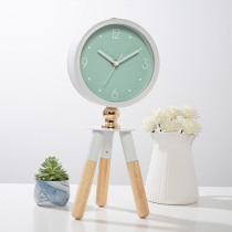 Hantime style light luxury solid wood decoration clock living room creative silent clock bedroom desktop furnished HD 82