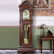 Han time solid wood floor clock German Hermler mechanical movement seat clock European living room time clock clock HG9814