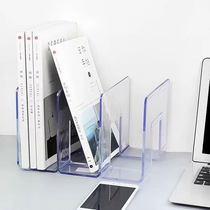 Acrylic creative office simple book stand Student desktop partition small bookshelf three-grid four-grid book stand data rack