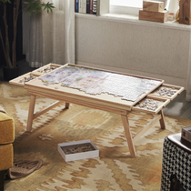 Jomtien wooden puzzle table 4 pumping classification storage folding storage table suitable for 1000 pieces puzzle table