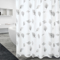 Bathroom curtain thickened waterproof shower curtain set PEVA bathroom curtain cloth Bathroom partition door hanging curtain send hook