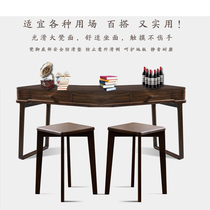 Household solid wood dining stool fast food restaurant stool solid wood small stool living room can be stacked can be stacked simple new Chinese wooden stool