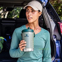 Stanley Stanley flipped the straw vacuum cup 1 1L green cool straight drink large capacity outdoors