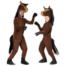 Halloween Childrens Day stage performance adult children luxury animal brown colt horse racing costume