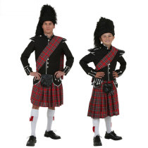 Cosplay Halloween Childrens Day stage performance Adult children male Scotland England Skirt Parent-child clothing